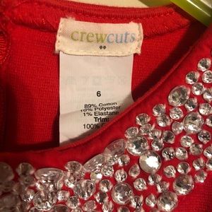 Crewcuts Dresses - Crewcuts red dress with rhinestone collar Crewcuts Dresses - Crewcuts red dress with rhinestone collar
